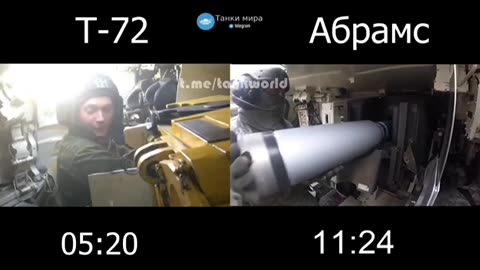 Comparison of T-72 and Abrams loading times.