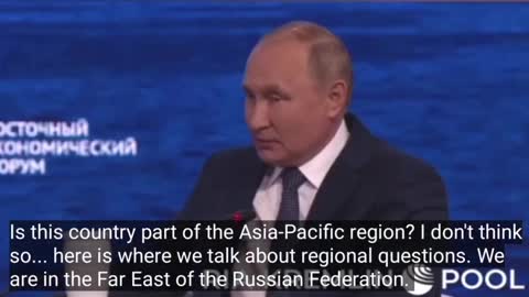 Host accuses Putin of not having mentioned the Ukrainian situation in his address.