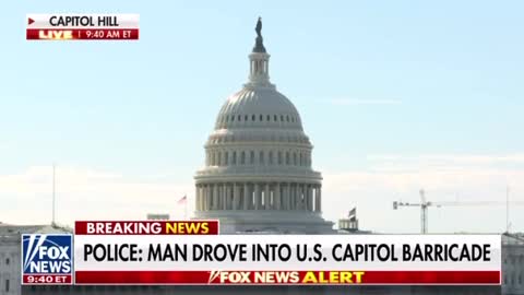 Man drove into US capital barricade and then shot himself.