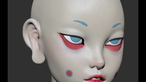 Ghost punk SKEENgirlzbrush sculpting process quick overview 3