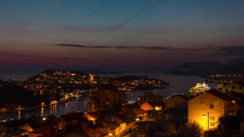 Dubrovnik Sunset Sea City Timelapse Time Lapse