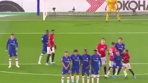 Rashford free kick vs Chelsea