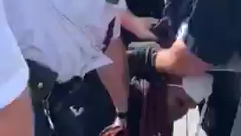 Cops pull womans hair