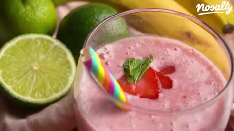 Strawberry - mint smoothie