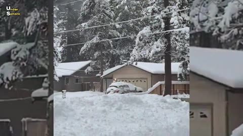 Insane blizzard slams California with High Winds! blizzard in Sierra Nevada, California, USA 2024