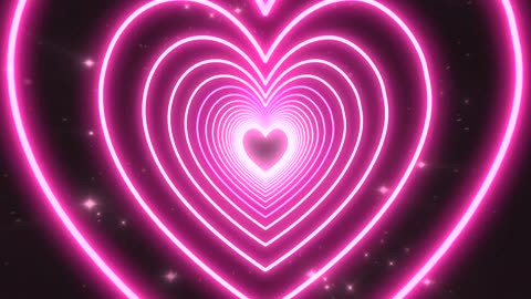 442. Heart Tunnel💖Pink Heart Background