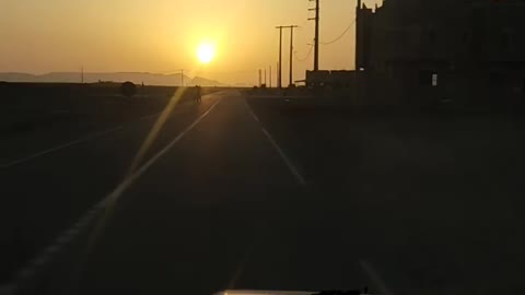 Sunset in sahara desert morocco