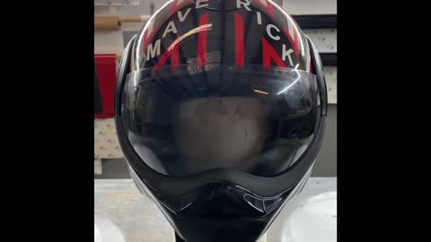 Roof Boxer Maverick Top Gun Motorcycle Helmet ! Boxxer Carbon Fiber USA !
