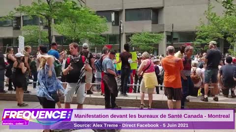 Manifestation devant les Bureaux de Santé Canada. 5 Juin 2021