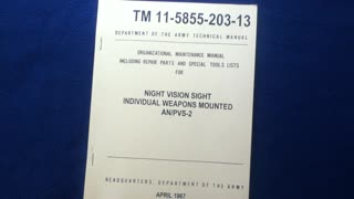 BOOK REVIEW: TM 11-5855-203-13 AN/PVS-2. DEPARTMENT OF THE ARMY TECHNICAL MANUAL APRIL 1967