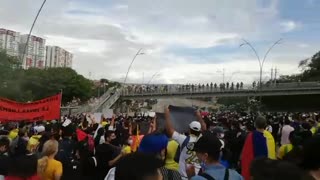 Video: Avanza una jornada más de marchas en Bucaramanga este lunes
