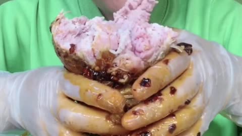 Intestines, Cooked in Spicy Butter Sauce, Mukbang AMSR