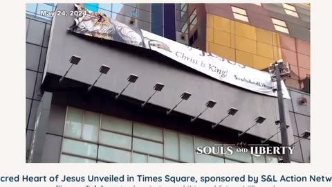 Sacred Heart of Jesus Times Square Billboard (05/24/2024)