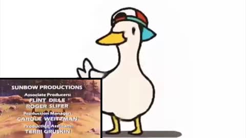 the dancing shuba duck likes the transformers end credits