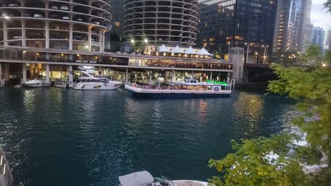 A Beautiful Night Along the Chicago River