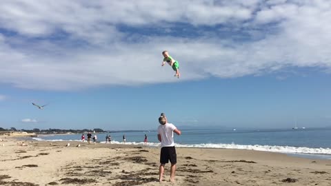 Father and son demonstrate the importance of trust