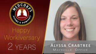 Happy 2 year work anniversary to Alyssa Crabtree