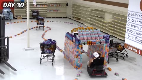 $10,000 every day survive in a grocery store