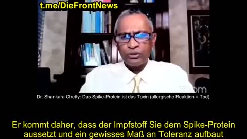 Dr. Shankara Chetty-Das Spike-Protein ist das Toxin.