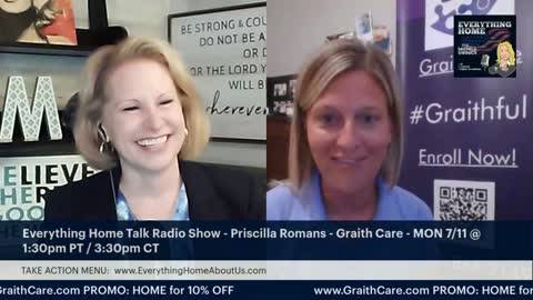 GRAITH CARE WILL BE JOINING MICHELE SWINICK ON EVERYTHING HOME TALK RADIO SHOW MONDAY, 7/11!!!