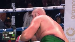 Ngannou Knocks Down Heavyweight Champ Fury