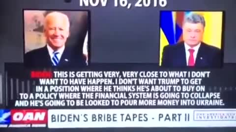 Leaked Audio of Biden Threatening President of Ukraine in 2016