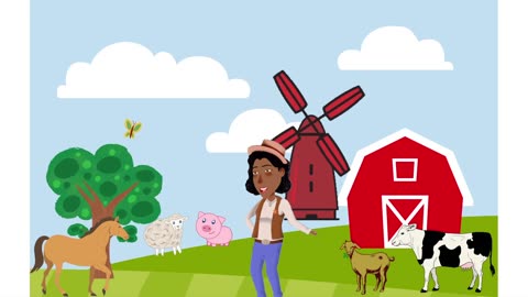 Learning Farm Animals using animated video for kids HD 1080p