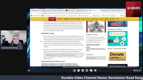 Revolution Road Ranger - Legal Wins!, UNRIG Tour, Sidney Powell Update