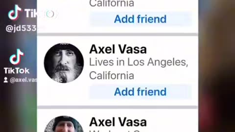 Uh-oh! Axel Vasa's Facebook account list is pretty long, too!