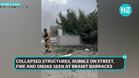 Video Of Damage At Israel's Branit Barracks Caused By Hezbollah's Burkan Missile: Report | Hamas War