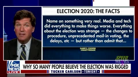 Tucker Carlson - July 09, 2021 - 2020 Pres Election, WHY people distrust it