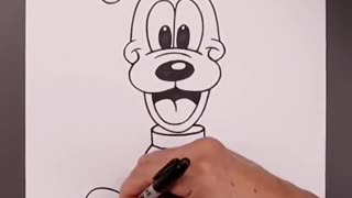 Draw the Pluto sketch art