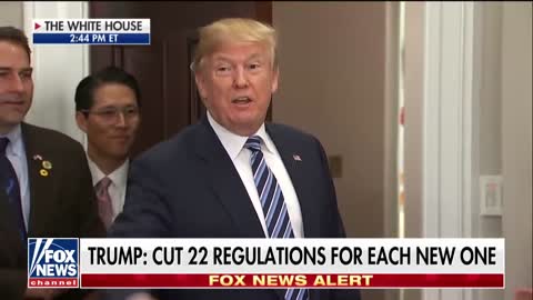 'Draining the Swamp': Trump Literally Cuts Red Tape, Touts Historic Regulatory Reform