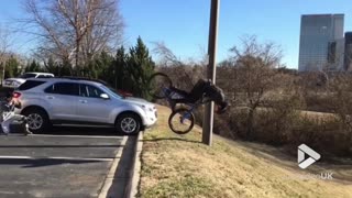 Slick somersault on bike