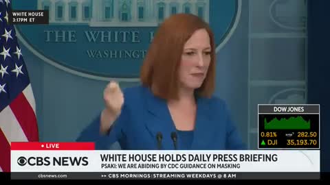 Psaki: "There was the video of people on ... one plane taking off their masks. Public polling does not actually show that there is a universal view of people getting rid of masks."