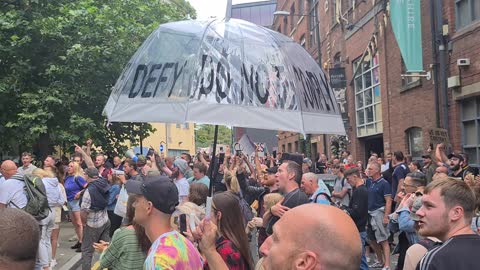 Leeds, UK Vaccine Passport, Lockdown Protests 7-24-21