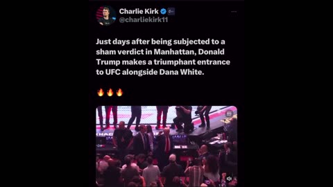 Charlie Kirk on X: Sports Fans Give President Trump a Rousing Welcome After NY Conviction