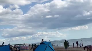 Aircrafts over the beach
