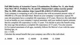 Exam LTAM exercise for May 19, 2021