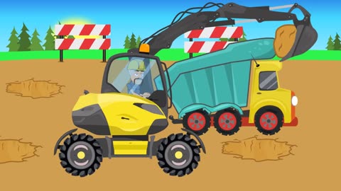 Farm work - Combine Harvester and Tractor They work hard | Fairy tale about Farmers