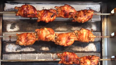 Chicken on the skewers