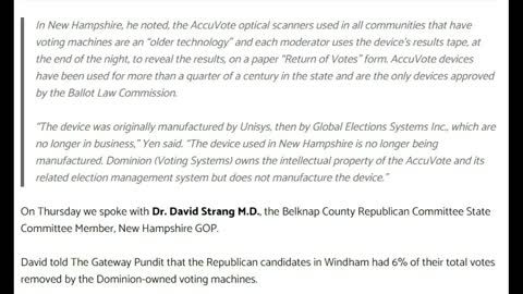 New Hampshire Recount Reveals Machines "Defect"