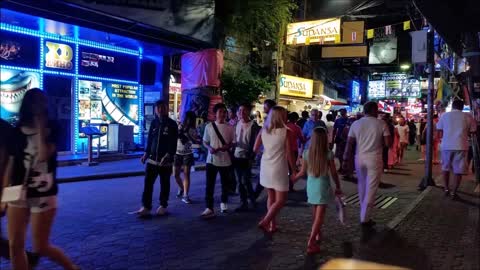 Walking Street Night Life Go Go Bars Girls Pattaya Thailand