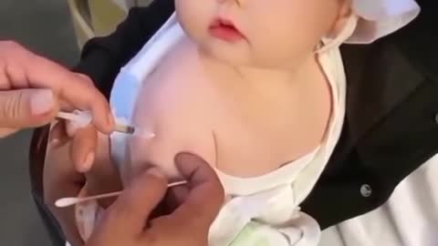 Cute baby vaccinations video