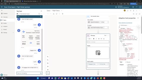 Power Virtual Agents - Create a Flight Tracker bot with FlightAware API