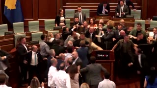 Brawl erupts in Kosovo parliament