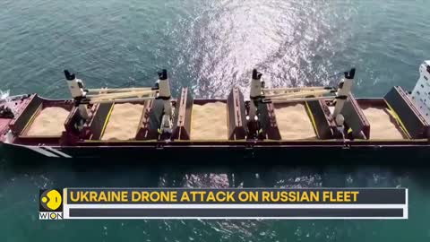 Footage shows Kamikaze drone attack on Russia's black sea fleet | WION