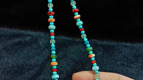 Natural turquoise and spiny oyster Citrine Prehnite Amazonite Apatite Vintage Style Jewelry