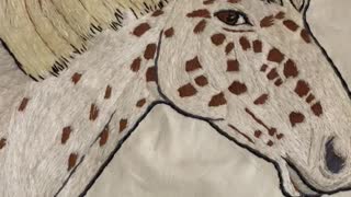 Embroidery art- Leopard Appaloosa