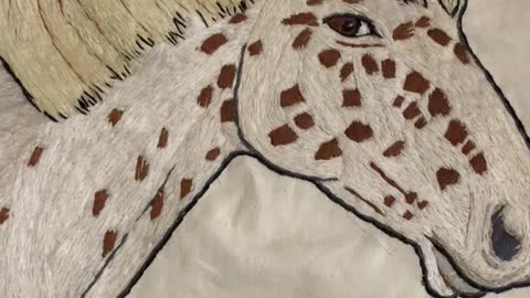 Embroidery art- Leopard Appaloosa